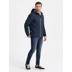 OMBRE Pánska bunda SOFTSHELL s fleecom V5 OM-JANP-0137 tmavomodrá MDN124520 XL