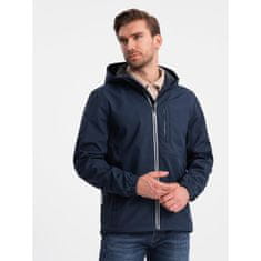 OMBRE Pánska bunda SOFTSHELL s fleecom V5 OM-JANP-0137 tmavomodrá MDN124520 XL