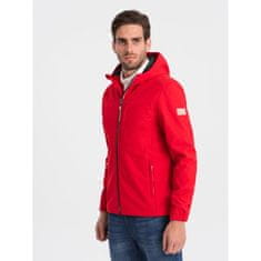 OMBRE Pánska bunda SOFTSHELL s fleecom V6 OM-JANP-0137 červená MDN124521 S