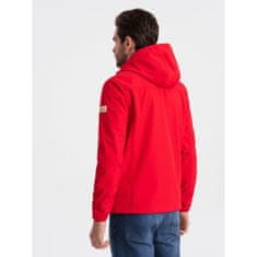 OMBRE Pánska bunda SOFTSHELL s fleecom V6 OM-JANP-0137 červená MDN124521 S