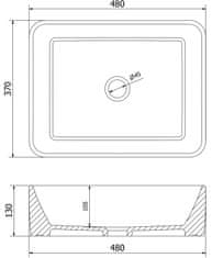 Mexen CATIA - umývadlo na dosku, tmavo šedé 21314871 - MEXEN