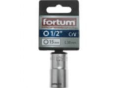 Fortum Hlavica nástrčná 1/2", 15mm, L 38mm