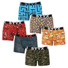 Styx 6PACK pánske boxerky long art športová guma viacfarebné (6U12697124/2) - veľkosť XL