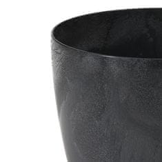 botle Kvetináč Kvetináč Betónový vzhľad Čierny Okrúhly 15,5 cm H 13,7 cm Povrch Matný plast Moderný pôvab