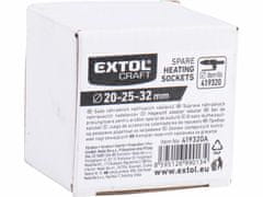 Extol Craft Nadstavce pre polyfúznu zváračku nožovú, 3ks, 20-25-32mm, EXTOL CRAFT