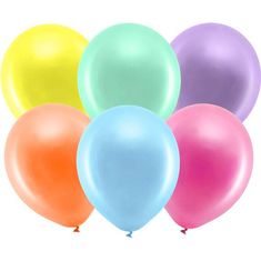 PartyDeco Metalické balóniky 23cm 100ks farebné -