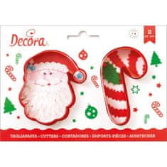 Decora Vykrajovačka vianočná Santa Claus a cukrovinka 8cm -