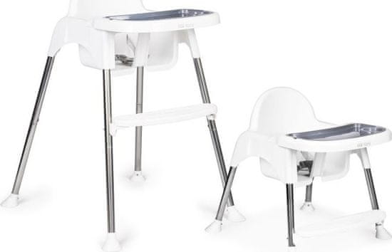 EcoToys Jedálenská stolička 2v1 biela