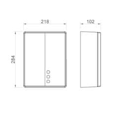 Nofer Bezdotykový elektrický sušič rúk 220-240V, 2050W, 218x284x102 mm, nerez mat 01481.S - NOFER