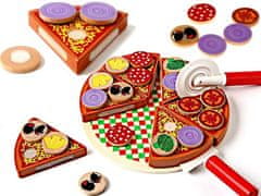 KIK Sada drevených hračiek na pizzu s príslušenstvom KX7728