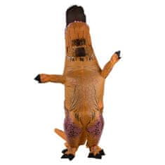 KIK T-REX Hnedý nafukovací kostým dinosaura 1,5-1,9 m KX7454