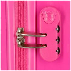 Jada Toys Luxusný detský ABS cestovný kufor DISNEY FROZEN Sparkle Pink, 55x38x20cm, 34L, 2421431