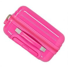 Jada Toys Luxusný detský ABS cestovný kufor DISNEY FROZEN Sparkle Pink, 55x38x20cm, 34L, 2421431
