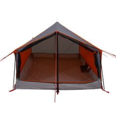 Vidaxl Kempingový stan 2 os. sivo-oranžový 193x122x96 cm 185T taffeta