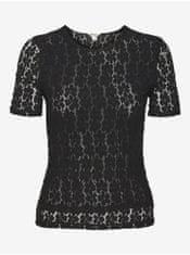 Vero Moda Čierne dámske krajkové tričko AWARE by VERO MODA Vania XS