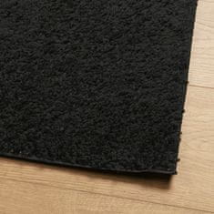 Petromila vidaXL Shaggy koberec PAMPLONA, vysoký vlas, moderný, čierny 140x200cm