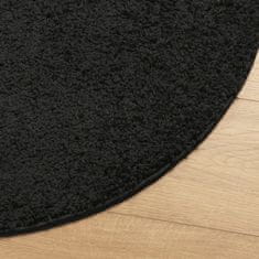 Petromila vidaXL Shaggy koberec PAMPLONA, vysoký vlas, moderný, čierny Ø 160 cm
