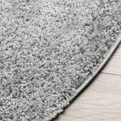 Petromila vidaXL Shaggy koberec PAMPLONA, vysoký vlas, moderný, sivý Ø 240 cm
