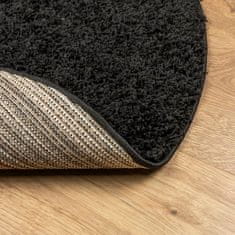 Petromila vidaXL Shaggy koberec PAMPLONA, vysoký vlas, moderný, čierny Ø 280 cm