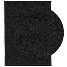 Petromila vidaXL Shaggy koberec PAMPLONA, vysoký vlas, moderný, čierny 140x200cm