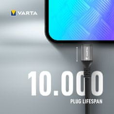 VARTA kábel 3v1 USB-A - Lightning/microUSB/USB-C, 12W, 2m