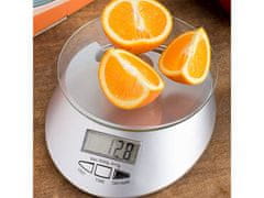 Sobex Elektronická sklenená kuchynská váha 5kg / 1g hodiny