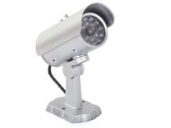 Verk 13006 Atrapa bezpečnostnej kamery s LED IR diódou - strieborná