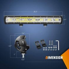 Verk 12246 Pracovné svetlo k automobilom 12/24V, 140LED, IP68, 420 W