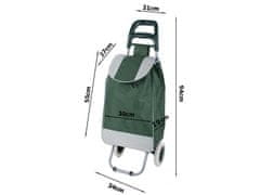 Verk 01745_Z Nákupný vozík nákupná taška na kolieskach, zelená