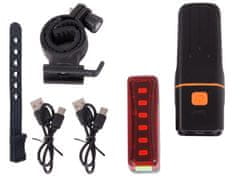 Sobex Bike light predné zadné led usb kit