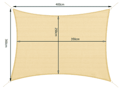 Sobex Vodotesná záhradná slnečná plachta 3x4m