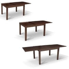 KONDELA Jedálenský stôl, rozkladací, wenge FARO 90 x 120 x 75.5 cm