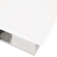 KONDELA Jedálenský stôl, rozkladací, biely, vysoký lesk, oceľ, 160-220x90 cm, PERAK 90 x 160 x 76 cm