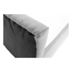 KONDELA Boxspring posteľ 120x200, svetlo šedá, FERATA KOMFORT látka 215 x 120 x 90 cm