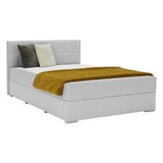 KONDELA Boxspring posteľ 120x200, svetlo šedá, FERATA KOMFORT látka 215 x 120 x 90 cm