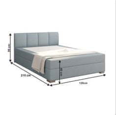 KONDELA Boxspring posteľ 120x200, mentolová, RIANA KOMFORT látka 215 x 120 x 90 cm