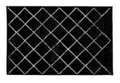 KONDELA Koberec, čierna, vzor, 57x90 cm, MATES TYP 1 Čierna Polypropylén