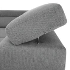 KONDELA Rohová rozkladacia sedačka, sivá, látka, ľavá, LEGAS 219 x 272 x 85 cm