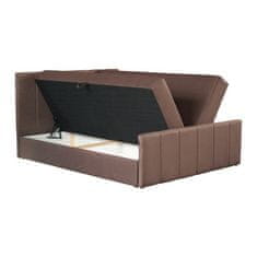 KONDELA Boxspringová posteľ, 140x200, hnedá, STAR 214 x 147 x 104 cm