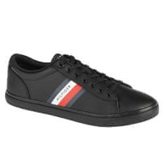 Tommy Hilfiger Obuv čierna 40 EU Essential Leather Vulc Stripes