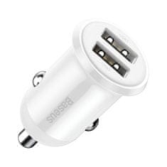 BASEUS Nabíjačka do auta 2x USB 48 A biela CCALLP-02 Baseus