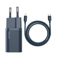 BASEUS Nabíjačka USB-C 20W PD + kábel USB-C - Lightning 1m modrý TZCCSUP-B03 Baseus