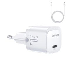 Joyroom Mini USB C 20W PD nabíjačka s káblom USB C - Lightning JR-TCF02 - biela Joyroom