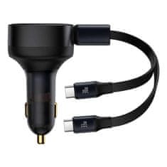 BASEUS Nabíjačka do auta 2v1 33W 2x USB C samec Enjoyment - čierna Baseus