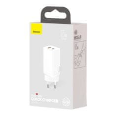 BASEUS Sieťová nabíjačka Baseus 65W USB/USB-C Quick Charge 3.0PD CCGAN2L-B02