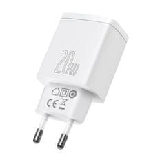 BASEUS USB-A/USB-C Kompaktná rýchlonabíjačka CCXJ-B02 20W 3A PD QC 3.0 - biela Baseus