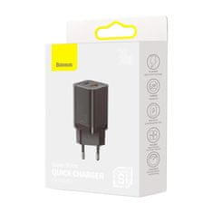 BASEUS USB/USB-C 30WPD Quick Charge Black CCSUPP-E01 Baseus