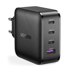 Ugreen GaN PPS 65W USB/3x USB-C QC 3.0PD SCP FCP AFC nitrid gália čierny CD224 70774 Ugreen rýchlonabíjačka