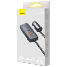 BASEUS Nabíjačka do auta 2x USB/2x USB-C 120W PPSPD sivá CCBT-A0G Baseus