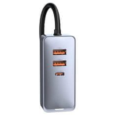 BASEUS Nabíjačka do auta 2x USB/2x USB-C 120W PPSPD sivá CCBT-A0G Baseus